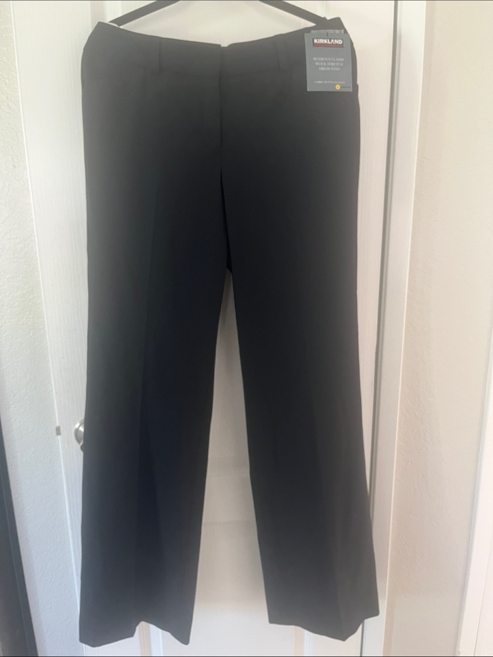 Kirkland Signature Black Straight-Leg Dress Pants